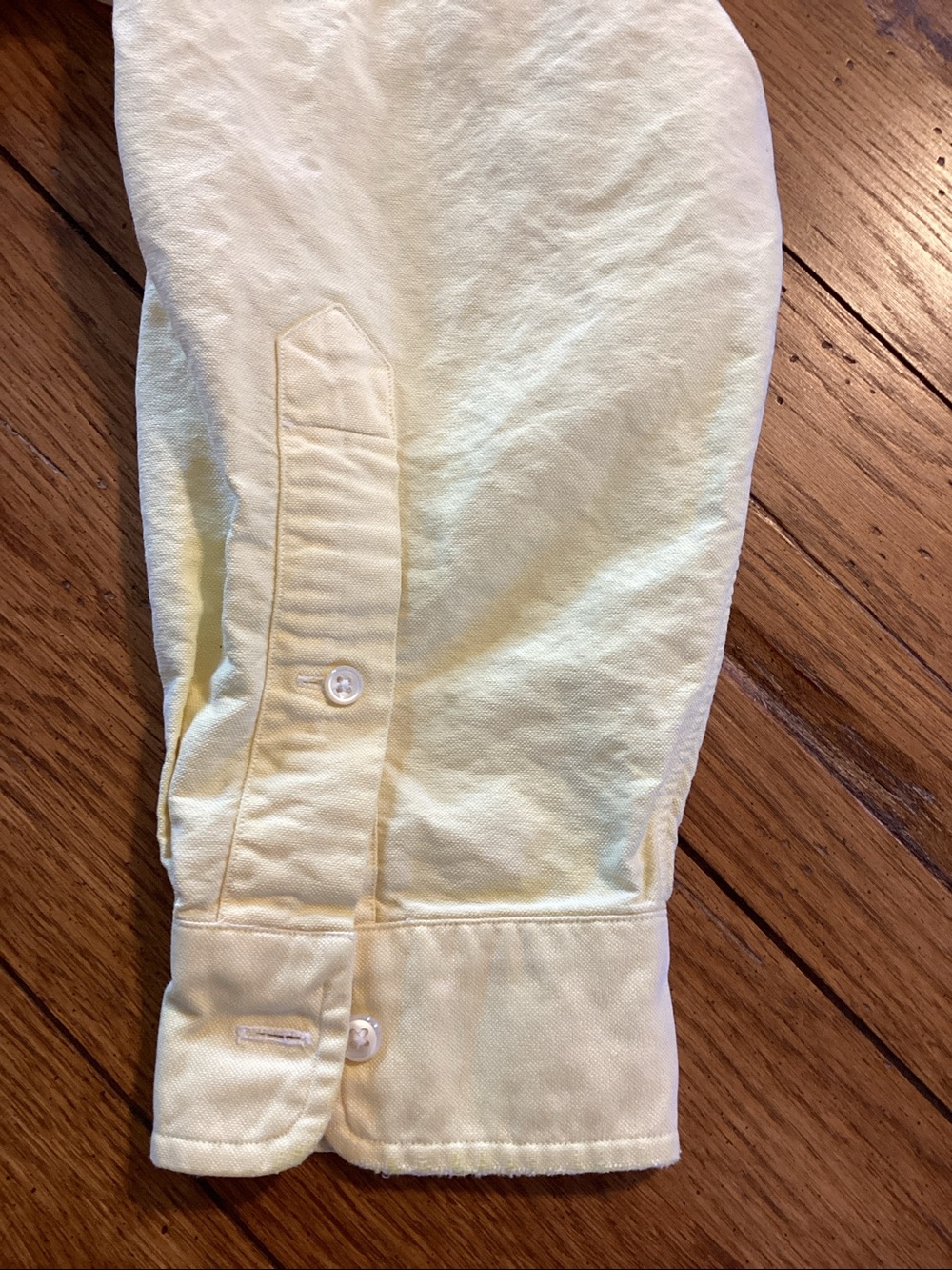 Ralph Lauren vintage light yellow Yarmouth cotton Oxford button down shirt - Picture 9 of 11